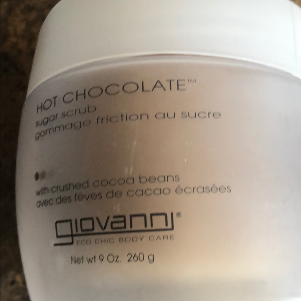 Hot choc sugar scrub cocoa beans